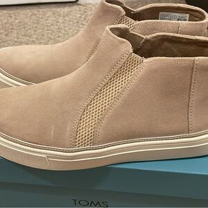 Toms Tan Ankle Booties with Suede Finish